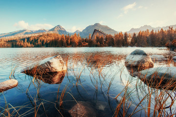 Fantastic Shtrbske Pleso High Tatras. Slovakia, Europe.