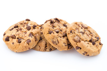 Cookies nuts on the  isolated on white background.