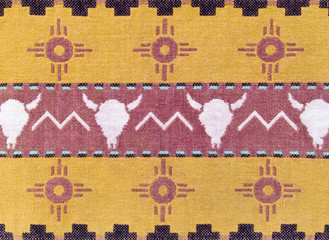 Navajo and Cow Skulls textile