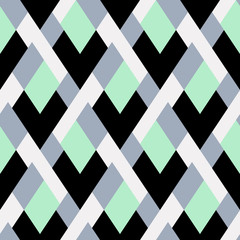 Pattern with stripe, chevron, geometric shapes