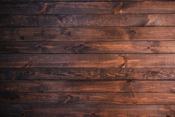 Plakat Wooden Board Background. Beautiful dark brown wood structure
