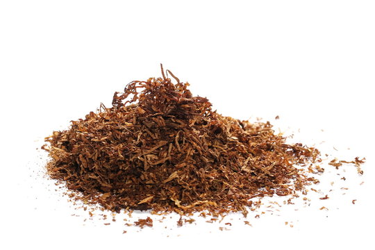 pile tobacco isolated on white background