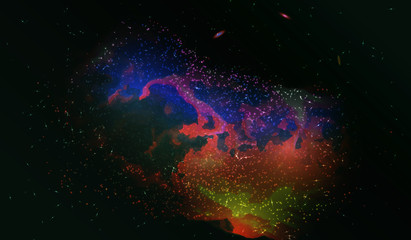 EPS 10. Spiral Galaxy on Cosmic Background. Vector illustration for your artwork