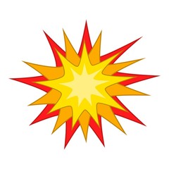 Starburst icon, cartoon style
