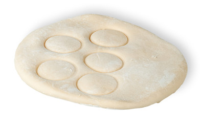 Roll dough with pressed through circles