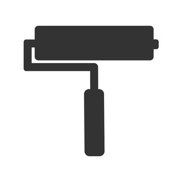 silhouette roller for painting black and white