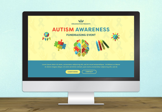 Autism Awareness Landing Page Layout
