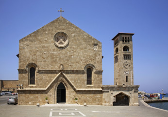 Fototapeta na wymiar Church of Annunciation in Rhodes city. Rhodes island. Greece