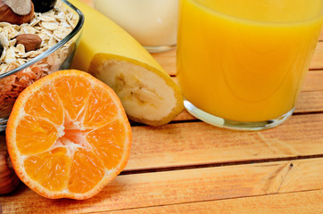 oat cereal on table with fruit