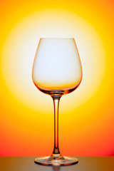 wineglass on colorful background