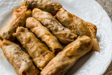 Turkish Dolma Lahana Sarmasi / Cabbage Rolls.