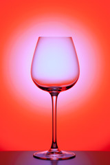 wineglass on colorful background