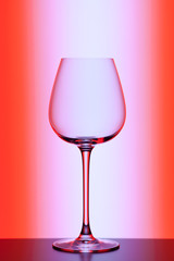 wineglass on colorful background