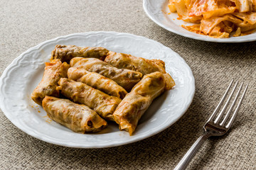 Turkish Dolma Lahana Sarmasi / Cabbage Rolls.
