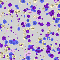 Seamless  pattern  simple flowers