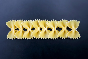 dry vermicelli pasta closeup.