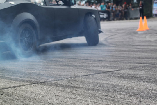 Drifting car in tunning show
Inter Expo Center, Sofia - June 12: Riders during the Tuning Show June 12, 2016 in Sofia, Bulgaria