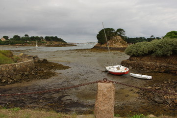 Bateau à marée basse