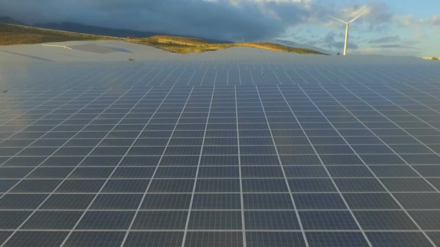 Solar Energy Farm producing renewable energy