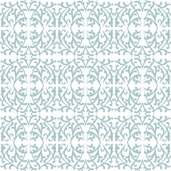 Elegant lace pattern with grey shapes on white