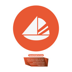 sailing boat transport pictogram vector illustration eps 10