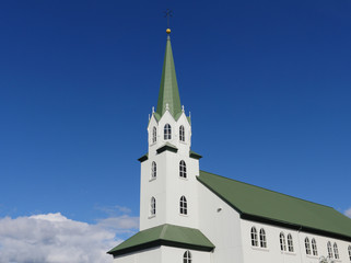Fototapeta na wymiar Die Freikirche, Fríkirkja in Reykjavík