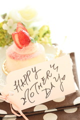 Hand written Mother's day card and cake