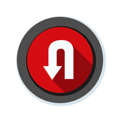 U-Turn roadsign sign illustration