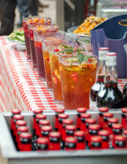 Pimm's Outdoor Summer Bar. Beer, Wine Drinks Service