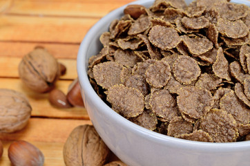 chocolate cornflake on table
