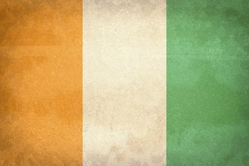 Vintage Cote d Ivoire flag texture