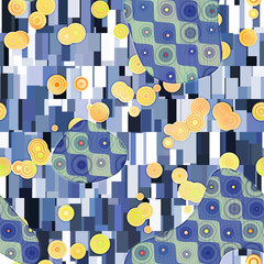 Abstract pattern in Gustav Klimt style 