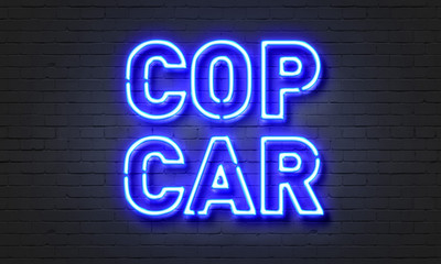 Cop car neon sign