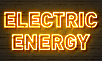 Electric energy neon sign