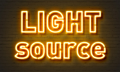 Light source neon sign