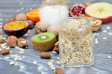 oat cereal on table