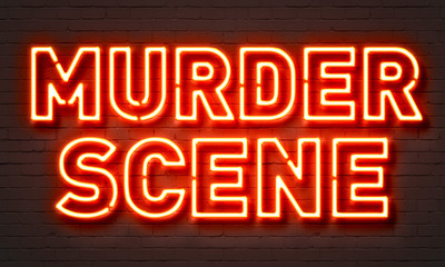 Murder scene neon sign