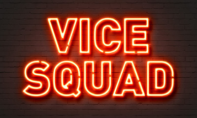 Fototapeta na wymiar Vice squad neon sign