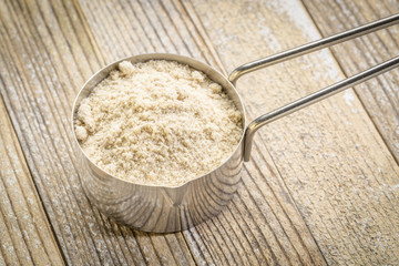 scoop of whey protein powder
