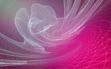 Fototapeta premium Abstract polygonal space low poly dark background, 3d rendering
