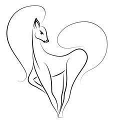 black, horse, isolated on a white