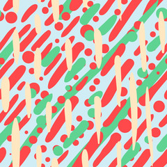 Pattern with random brushstrokes and dots