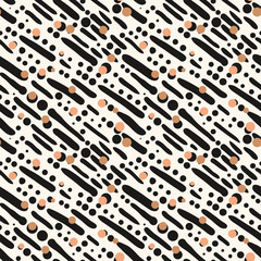 Pattern with diagonal brushstrokes and dots