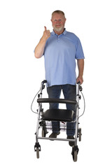 Senior mit Rollator
