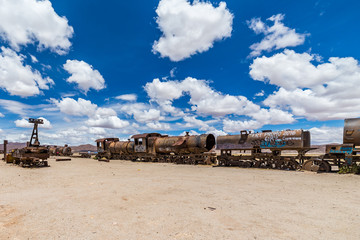 The train cemetery in Uyuni, Bolivia.