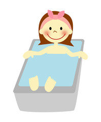 入浴する女性