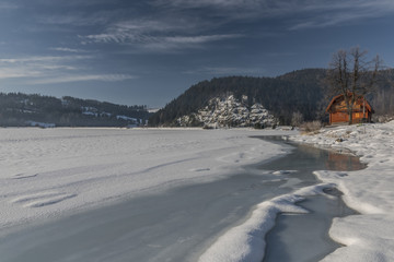 Winter cold morning in Dedinky village