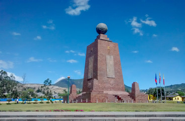 Fototapeta na wymiar Middle of the world Monument in Quito, Ecuador