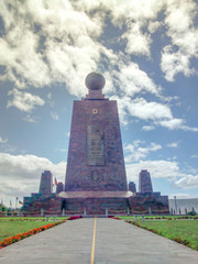 Obraz premium Middle of the world Monument in Quito, Ecuador