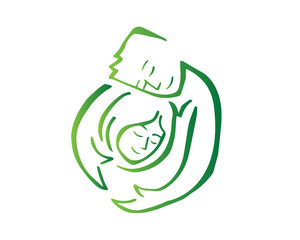 Elegant Intimate Romantic Couple Silhouette Illustration Logo